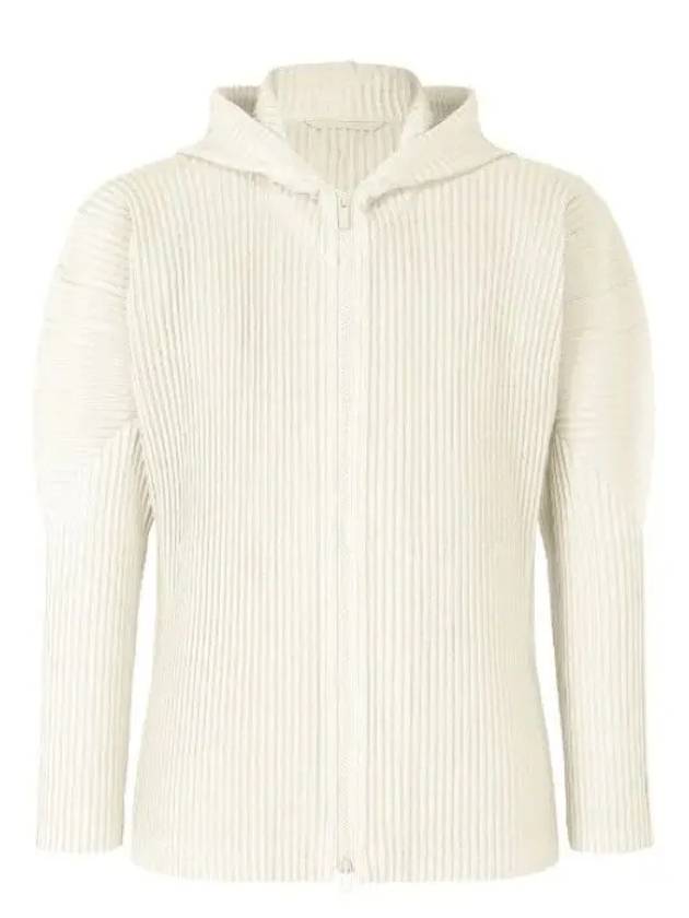 Men's MC Jun Pleated Zip Up Hoodie Ivory - ISSEY MIYAKE - BALAAN 2