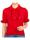 Cashmere Silk Knit Top Red - DIOR - BALAAN 6
