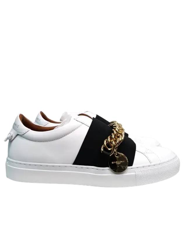 Gold Hardware Chain Calfskin Low Top Sneakers Black White - GIVENCHY - BALAAN 2