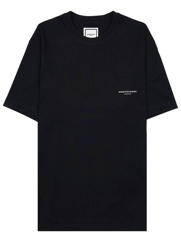 Square Patch Logo Short-Sleeve T-Shirt Black - WOOYOUNGMI - BALAAN 3