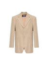 Women's La Veste D'homme Boxy Blazer Jacket Beige - JACQUEMUS - BALAAN 1