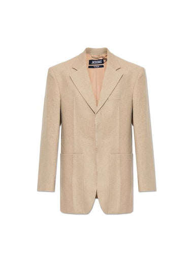 Women's La Veste D'homme Boxy Blazer Jacket Beige - JACQUEMUS - BALAAN 1