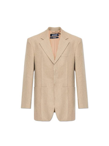 Women's La Veste D'homme Boxy Blazer Jacket Beige - JACQUEMUS - BALAAN 1