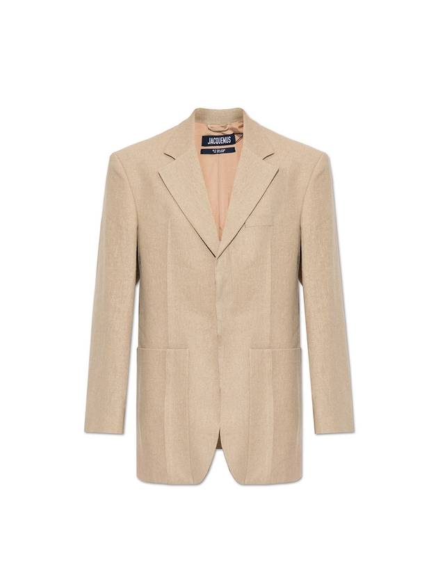 Women's La Veste D'homme Boxy Blazer Jacket Beige - JACQUEMUS - BALAAN 1