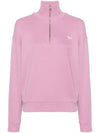 Baby Fox Half Zip Up Sweatshirt Pink - MAISON KITSUNE - BALAAN 1