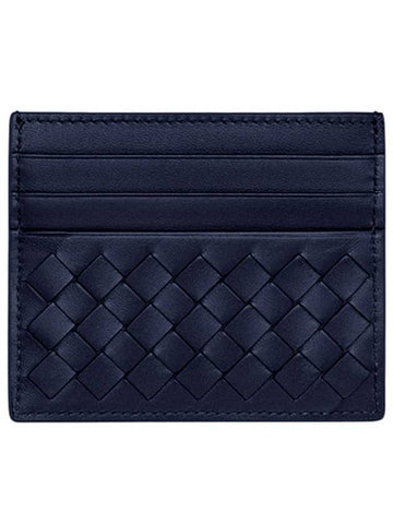 sheepskin card wallet navy - BOTTEGA VENETA - BALAAN.