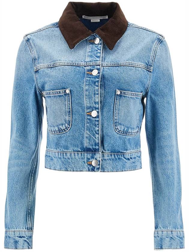 cropped denim jacket for women - STELLA MCCARTNEY - BALAAN 1