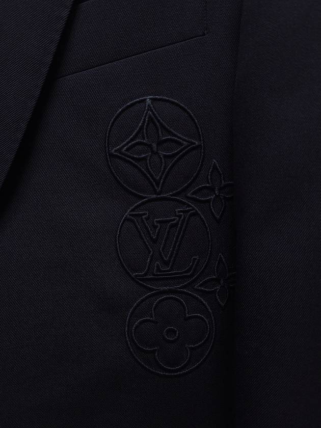 Black Embroidered Signature Wool Pont Neuf Jacket 52 - LOUIS VUITTON - BALAAN 4