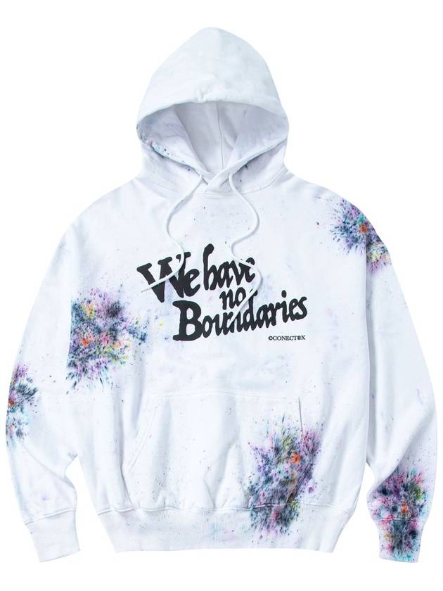 Hand Spray Dyed Hoodie White - CONECTX - BALAAN 1