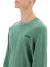 Embroidered Logo Knit Top Green - A.P.C. - BALAAN 5