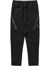 Diagonal Raised Fleece Track Pants Black - CP COMPANY - BALAAN 3