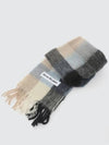 Check Mohair Muffler Blue Beige Black - ACNE STUDIOS - BALAAN 2