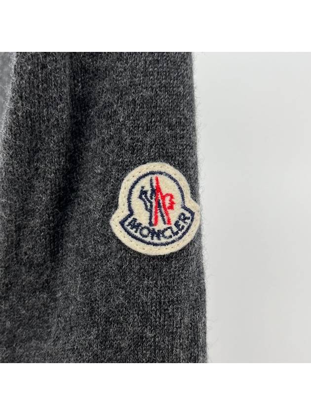 Logo patch cardigan gray L size - MONCLER - BALAAN 4