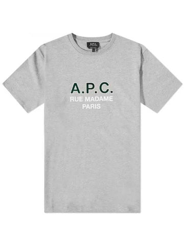 Madame Logo T-Shirt Heather Grey - A.P.C. - BALAAN 1