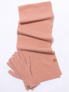 Knit gloves muffler set pink - RECLOW - BALAAN 8