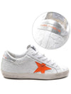 Women's Lace Superstar Low Top Sneakers White Orange - GOLDEN GOOSE - BALAAN 2