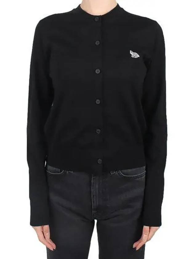 Baby Fox Patch Regular Cardigan Black - MAISON KITSUNE - BALAAN 2