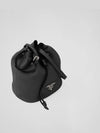 Triangular logo flow leather bucket bag 1BE060 - PRADA - BALAAN 3