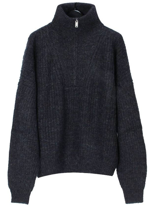 Isabel Marant MYCLAN half zipup sweater PU1109 072E 30MI MIDNIGHT IMA226mi - ISABEL MARANT - BALAAN 1