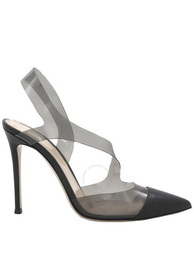 Gianvito Rossi Ladies Black/Fume Cut-out Pointed Pumps, Brand Size 36 ( US Size 6 ) - GIANVITO ROSSI - BALAAN 1