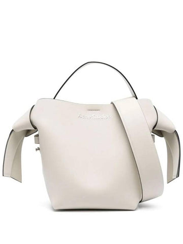 Musubi Leather Mini Shoulder Bag White - ACNE STUDIOS - BALAAN 1