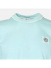 Men's Logo Short Sleeve T-Shirt Aqua Mint - STONE ISLAND - BALAAN 4