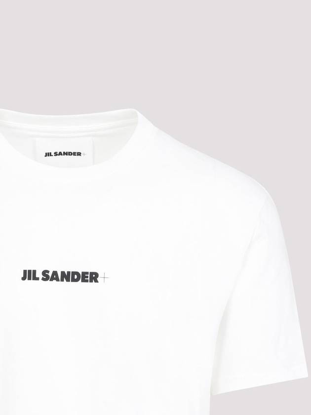 Logo Print Crew Neck Short Sleeve T-shirt Porcelain - JIL SANDER - BALAAN 4