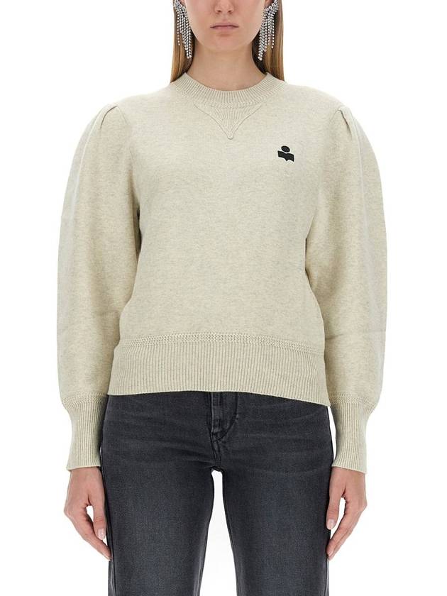 Women's Kelaya Logo Patch Knit Top Ecru - ISABEL MARANT ETOILE - BALAAN 2