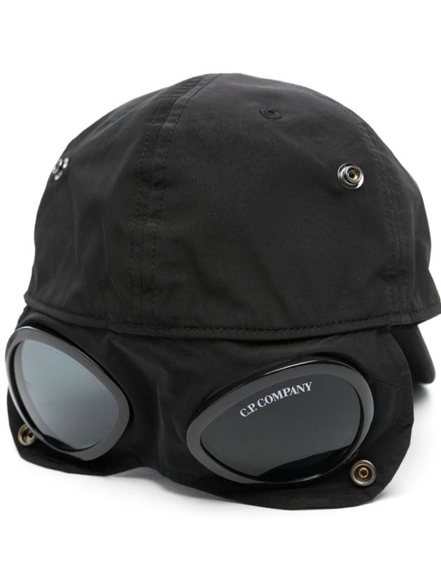 Chrome R Goggle Ball Cap Black - CP COMPANY - BALAAN 4