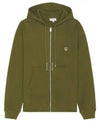 Bold Fox Head Patch Cotton Zip-Up Hoodie Khaki - MAISON KITSUNE - BALAAN 2