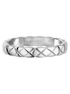 Coco Crush Quilted Ring White Gold - CHANEL - BALAAN 3