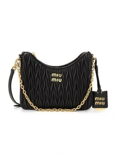 Matelasse Nappa Leather Shoulder Bag Black - MIU MIU - BALAAN 2