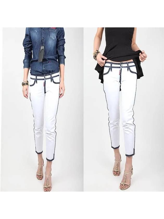 Strap Skinny Jeans White - DSQUARED2 - BALAAN 2