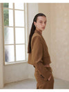 Crop Wool Jacket Camel - UNMUTE - BALAAN 5