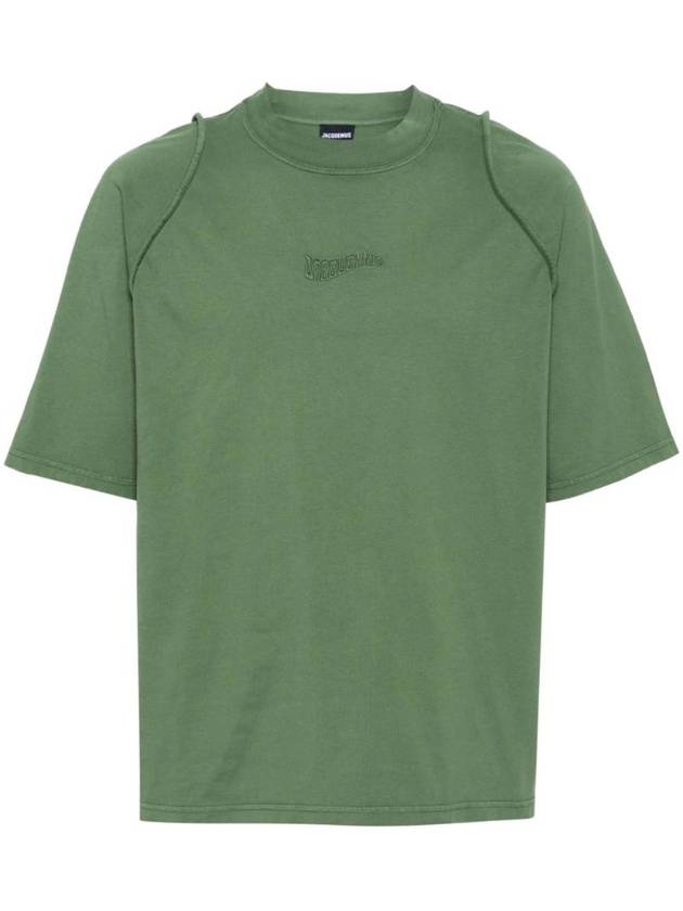 Camargue Embroidered Logo Cotton Short Sleeve T-shirt Green - JACQUEMUS - BALAAN 1