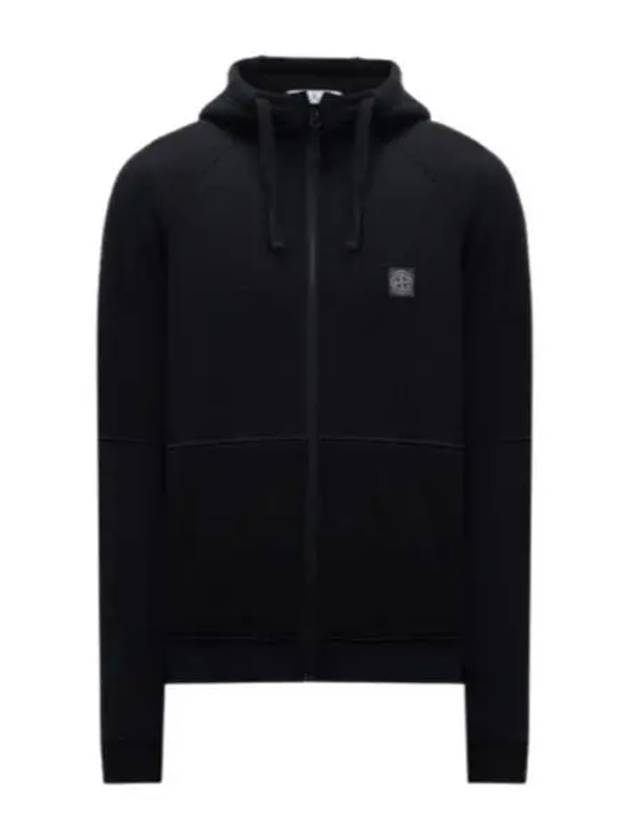 Logo Patch Hooded Jacket Black - STONE ISLAND - BALAAN 2