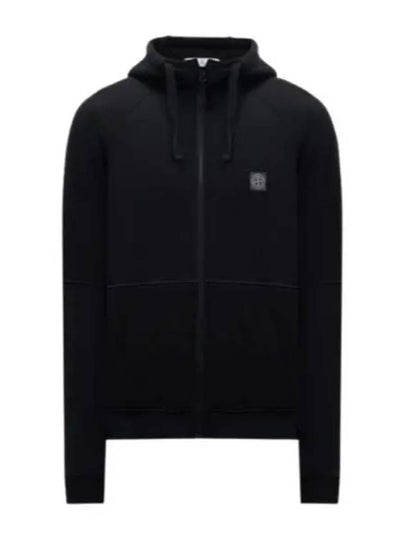 Logo Patch Hooded Jacket Black - STONE ISLAND - BALAAN 2