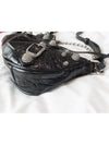 Le Cagol Mini Silver Chain Crocodile Shoulder Bag Black - BALENCIAGA - BALAAN 4