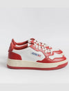 Women's Medalist Bi-Color Low-Top Sneakers Red - AUTRY - BALAAN 2