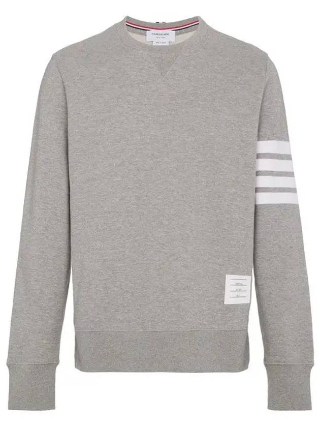 4 Bar Loopback Jersey Sweatshirt Light Grey - THOM BROWNE - BALAAN 3