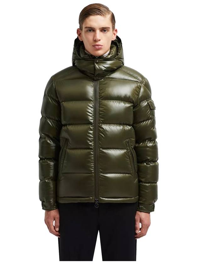 Men's Maya Short Down Padding Olive Green - MONCLER - BALAAN 3