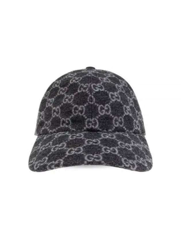 GG Flannel Ball Cap Grey - GUCCI - BALAAN 2