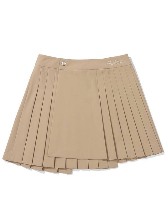 Unbalanced wrap skirt BEIGE WOMAN - MALBON GOLF - BALAAN 1