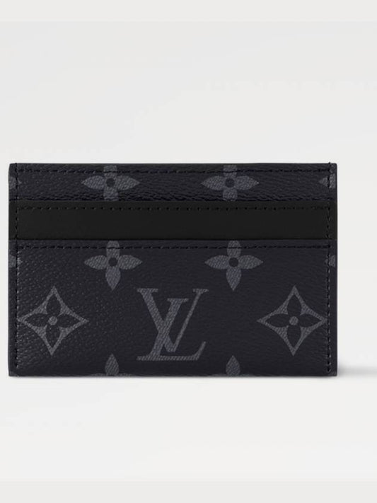 Monogram Eclipse Double Card Wallet Black - LOUIS VUITTON - BALAAN 2