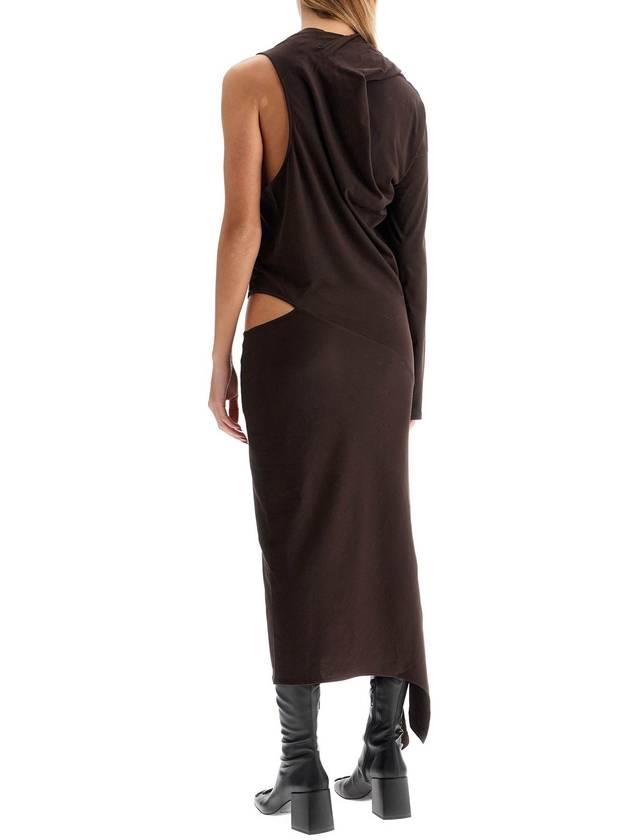 asymmetric cotton jersey dress in 9 - COURREGES - BALAAN 3