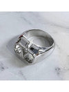 V Logo Signature Metal Ring Silver - VALENTINO - BALAAN 6