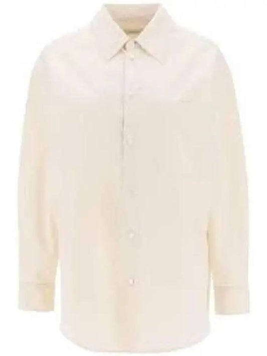 Men's Twist Cotton Poplin Long Sleeve Shirt Cream - LEMAIRE - BALAAN 2