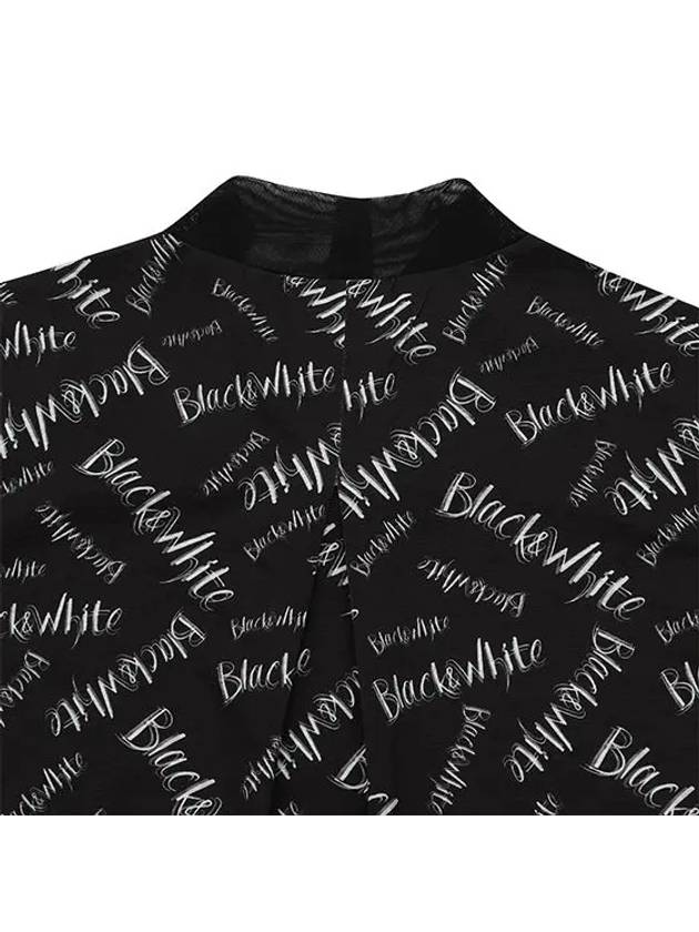 back pleated logo print t-shirt 9272LAKPBLACK - BLACK&WHITE - BALAAN 4