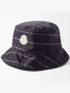 Logo Print Shell Bucket Hat Black 3B00009 595RF 740 - MONCLER - BALAAN 1