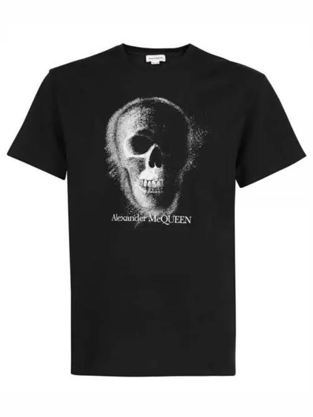 Skull Print Oversized Short Sleeve T Shirt Black 704967 QTZ02 - ALEXANDER MCQUEEN - BALAAN 1